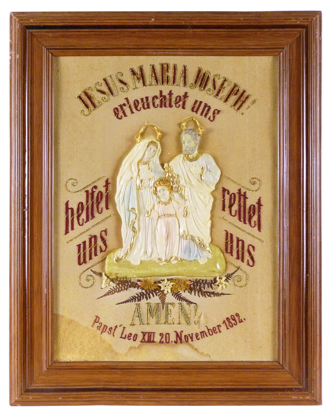 Bild Jesus, Maria und Joseph, Handarbeit, Haussegen