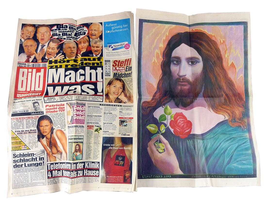 Jesus Poster in der Bildzeitung